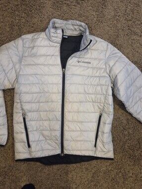 Columbia Men's Elm Ridge Puffer Jacket Light Gray XM5584 Size M